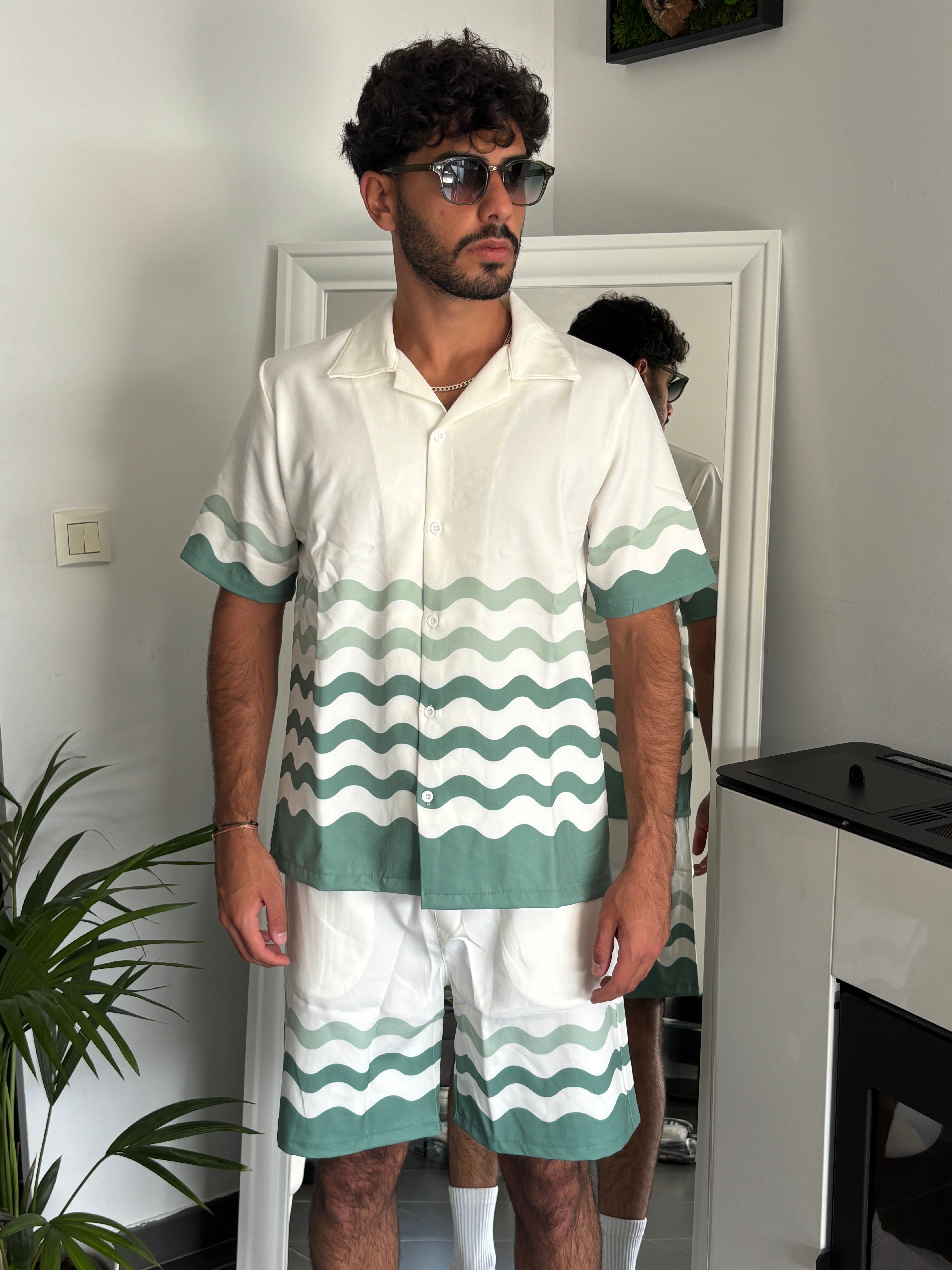 ENSEMBLE WAVE - VERT - BLEU