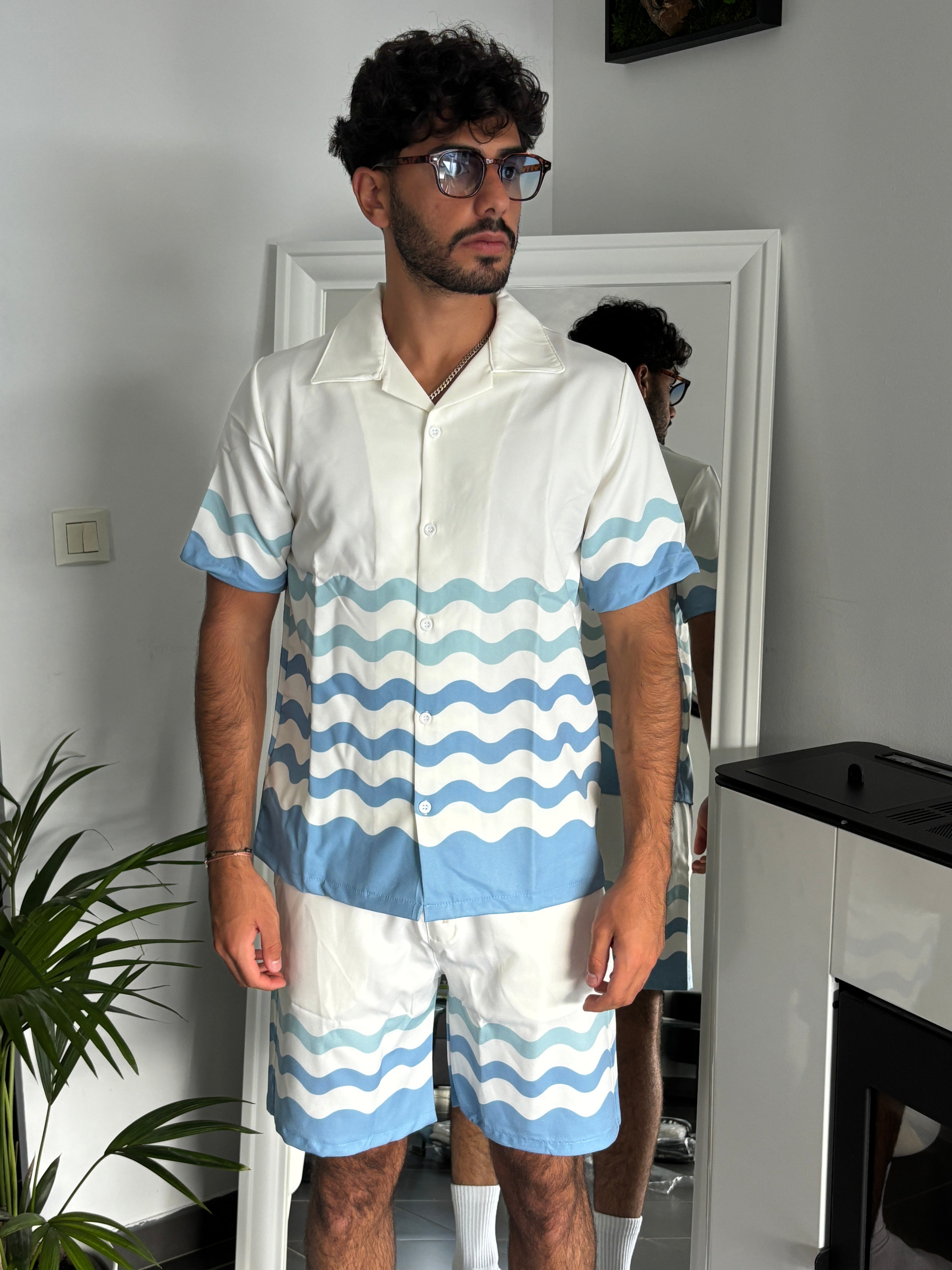 ENSEMBLE WAVE - VERT - BLEU