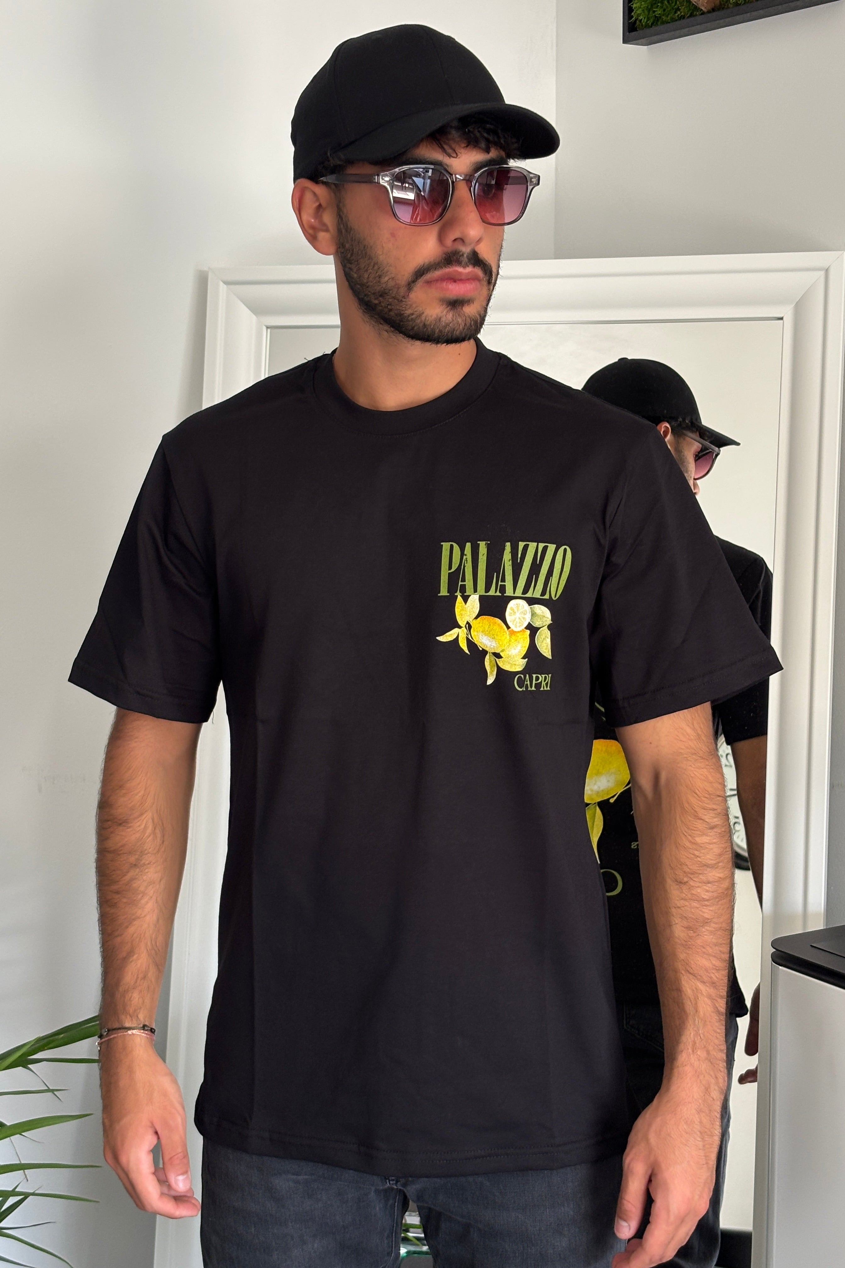 T-SHIRT CAPRI - NOIR - BLANC