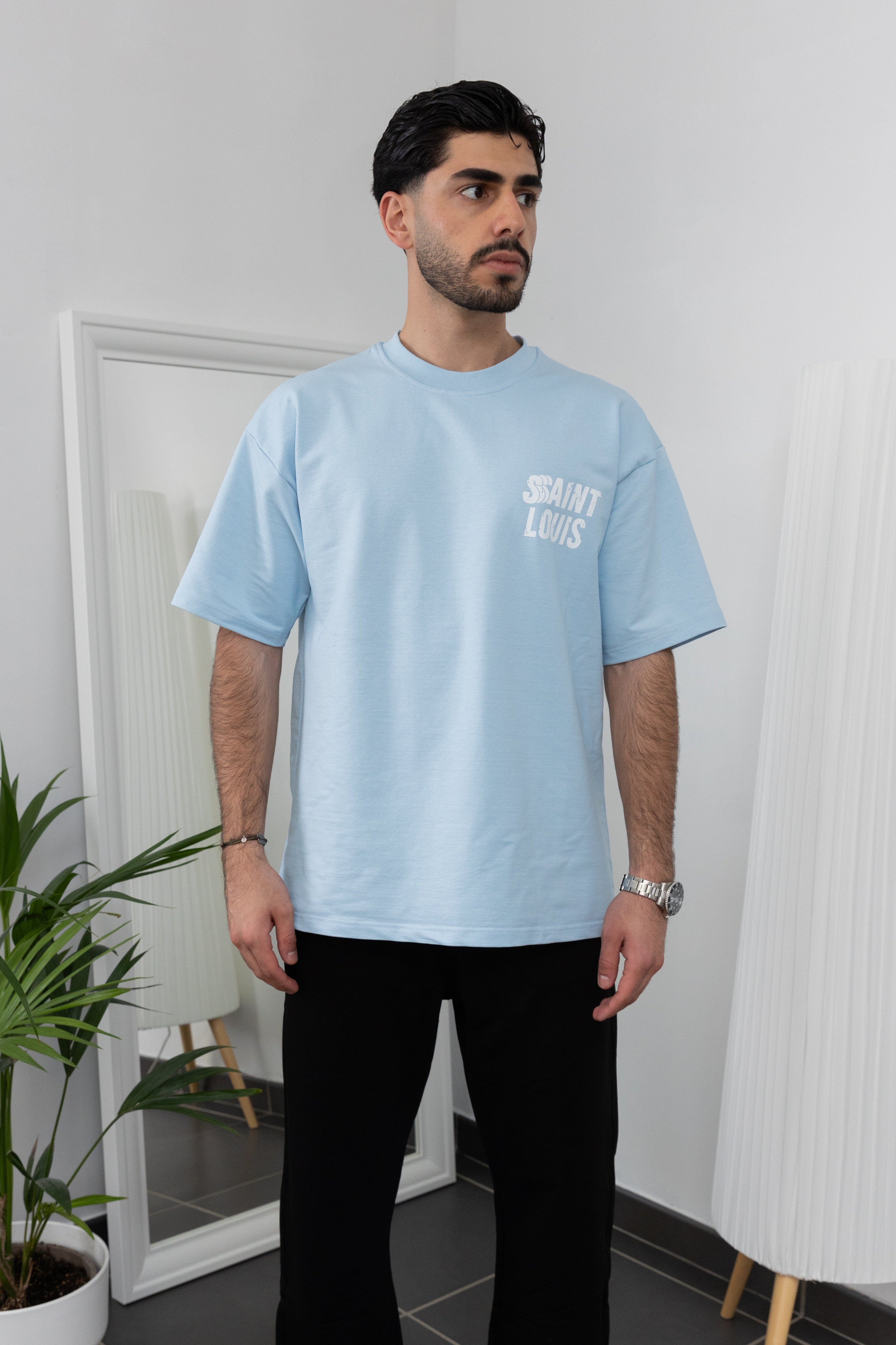 T-shirt Saint Louis - Noir / Bleu / Rose