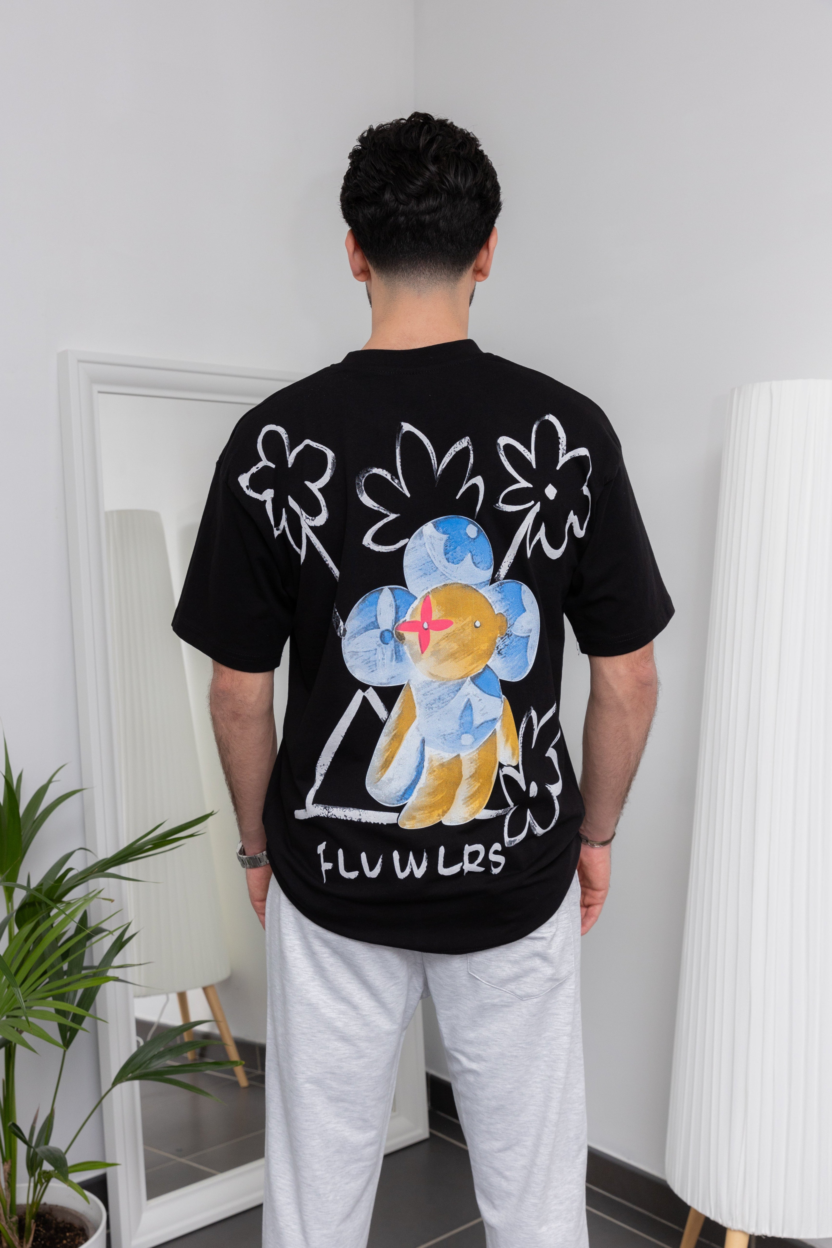 T-shirt Floral - Noir