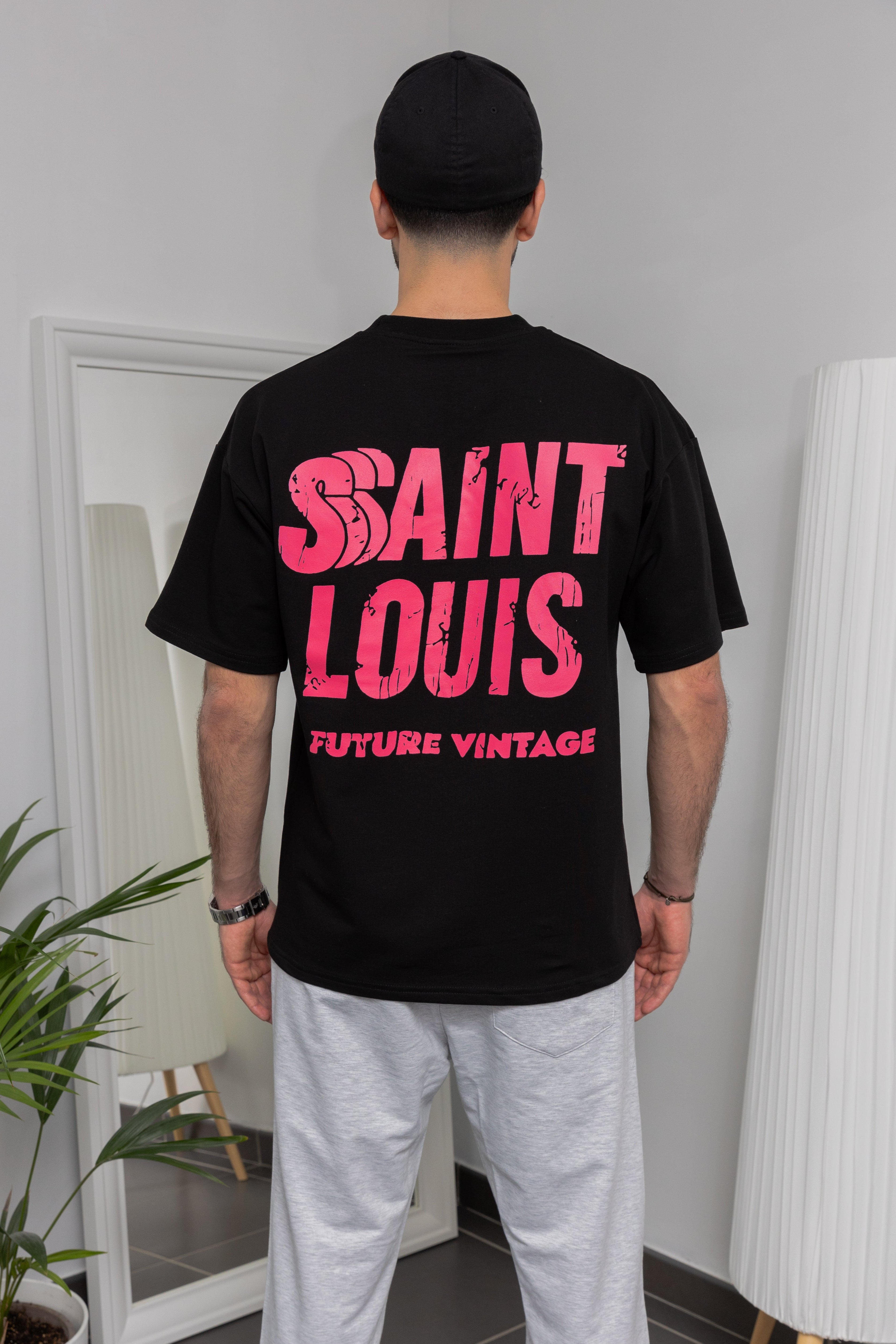 T-shirt Saint Louis - Noir / Bleu / Rose