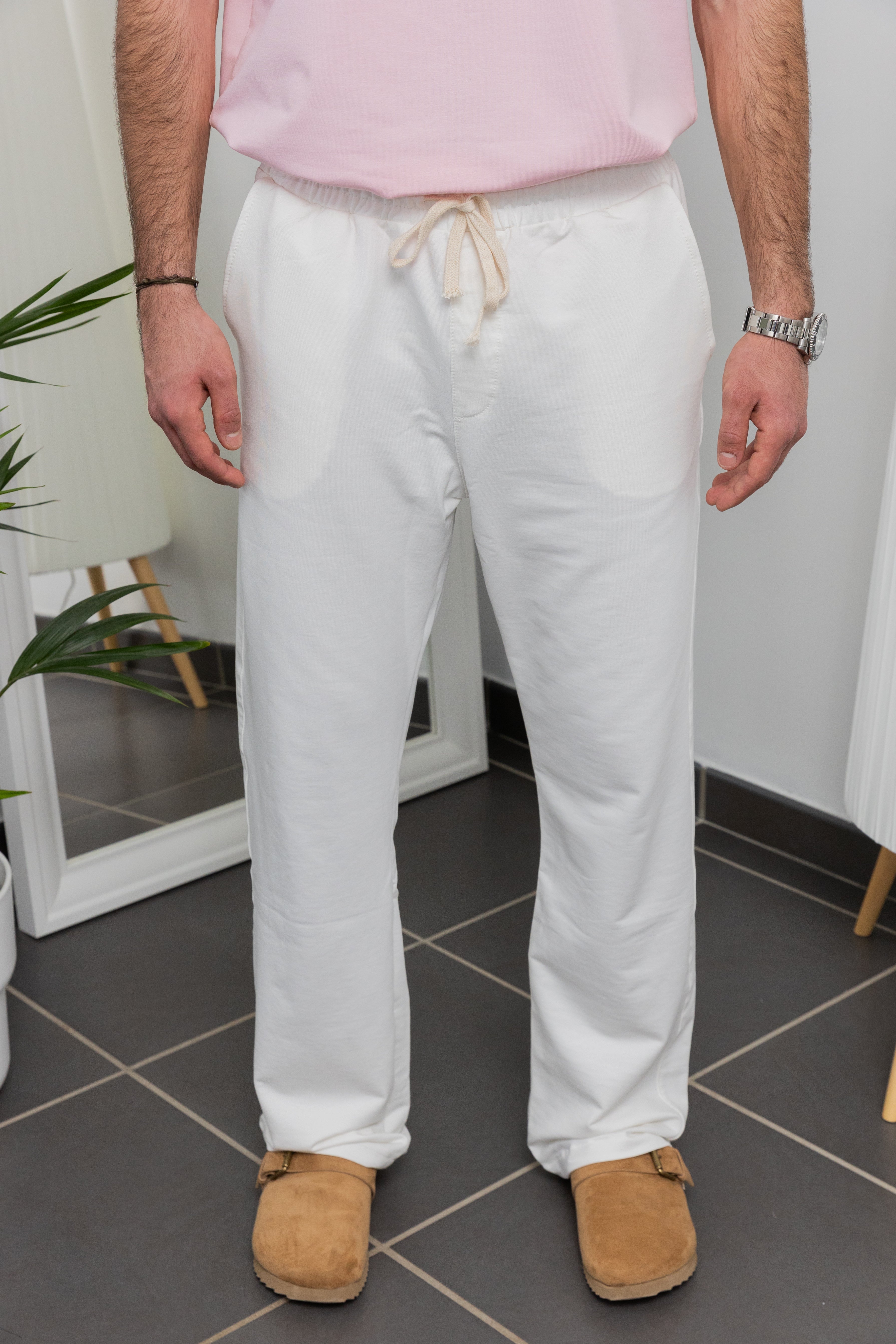 Pantalon Coupe Droite - Blanc Écru