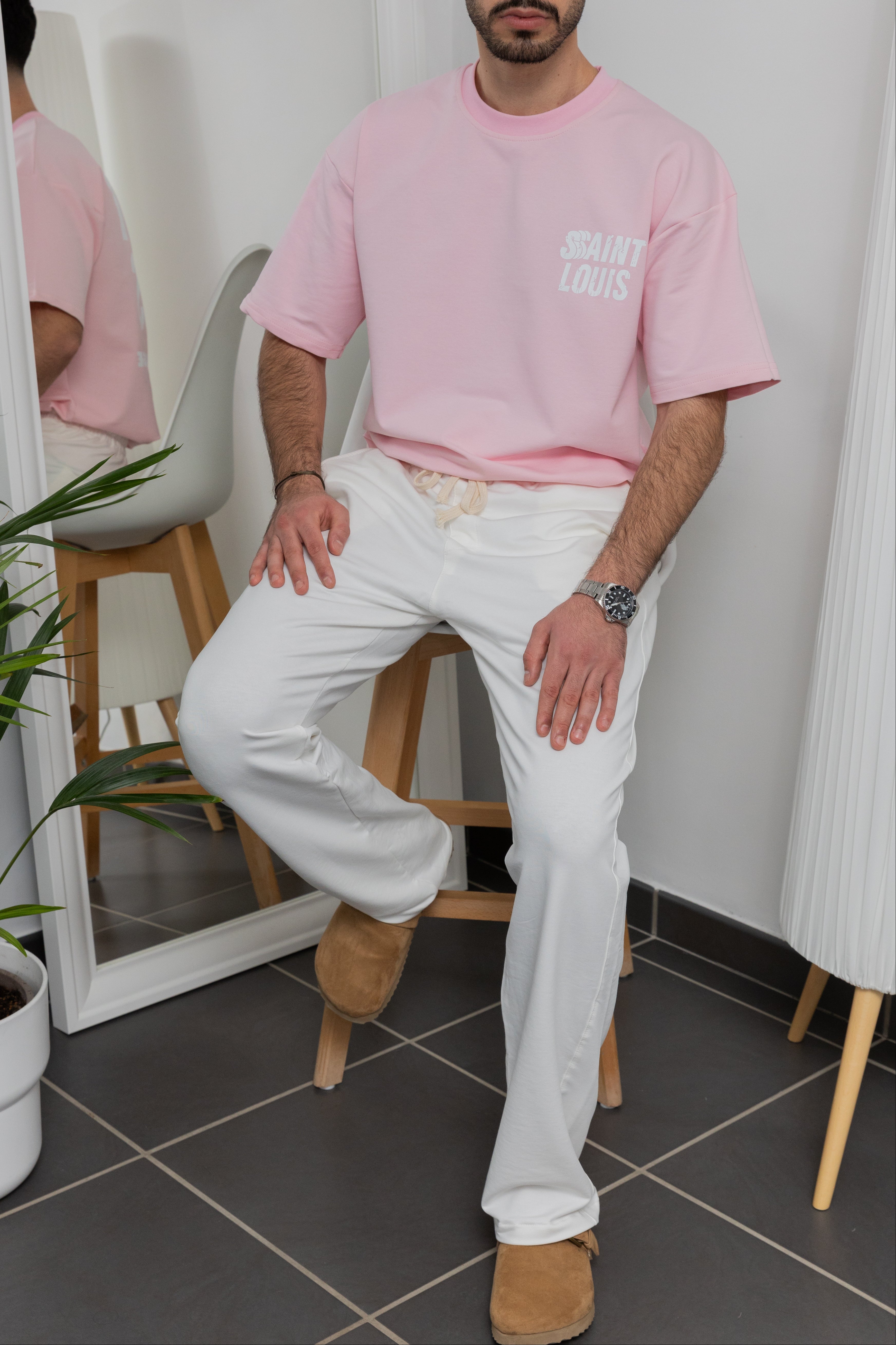 Pantalon Coupe Droite - Blanc Écru