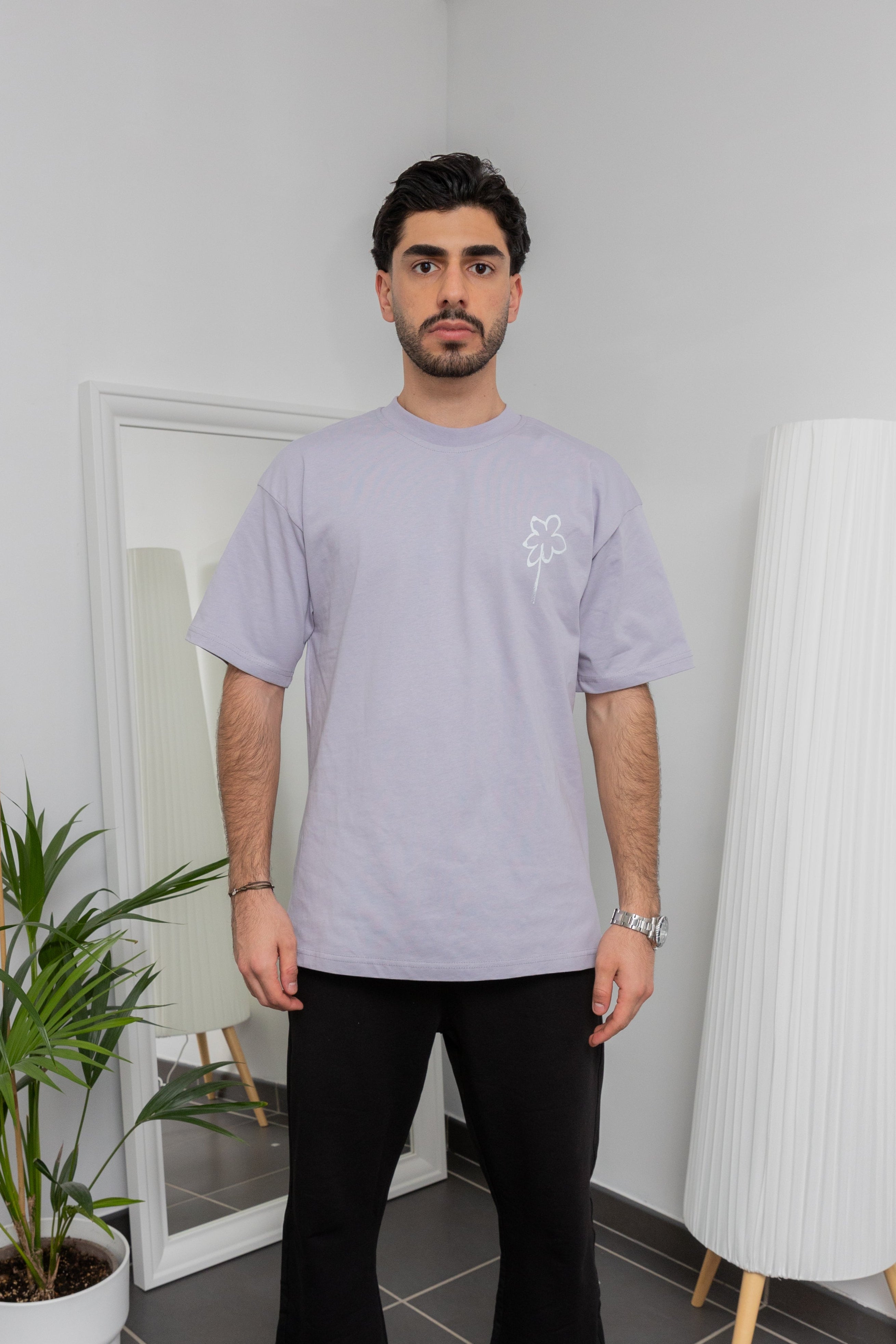 T-shirt Floral - Gris Taupe