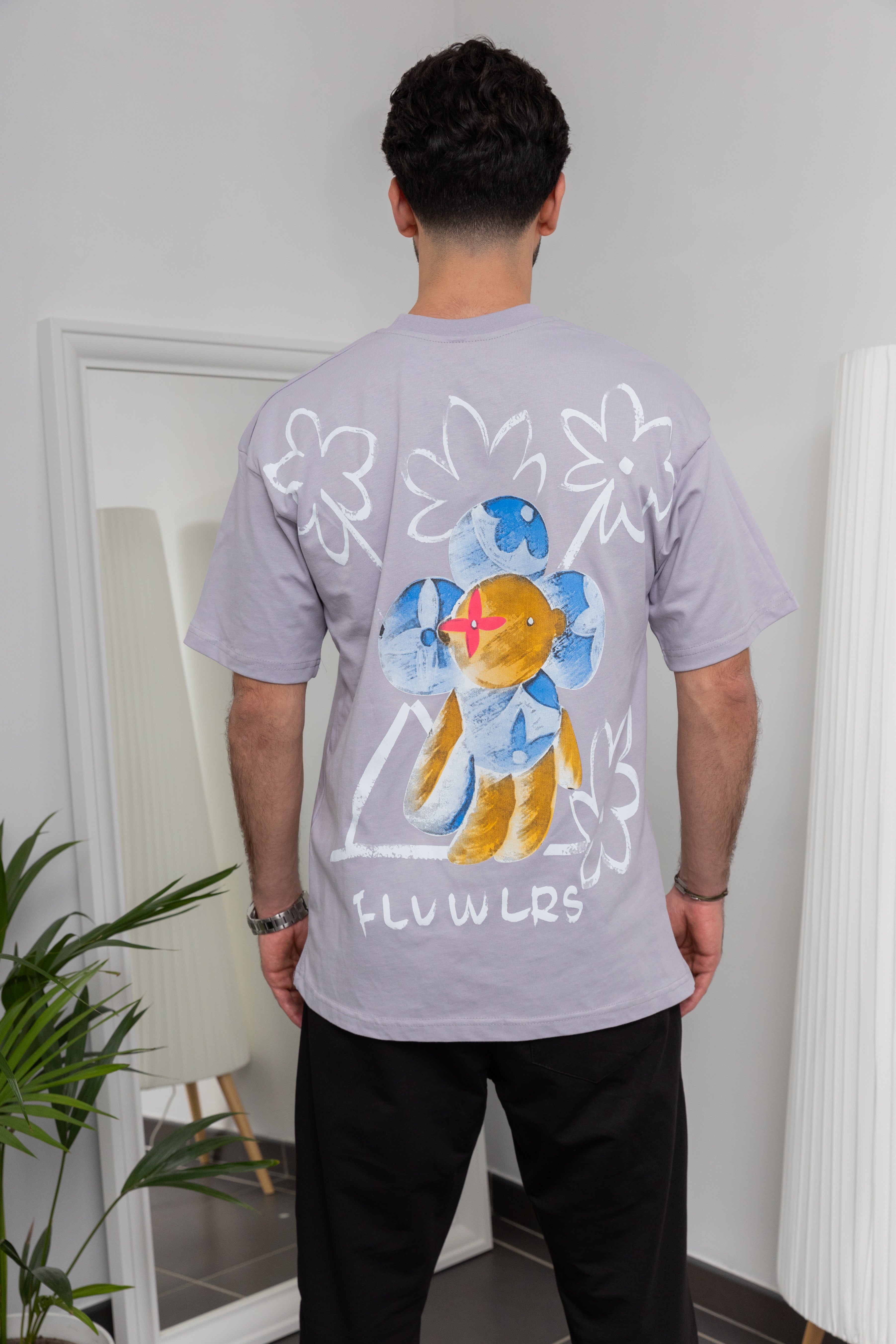T-shirt Floral - Gris Taupe