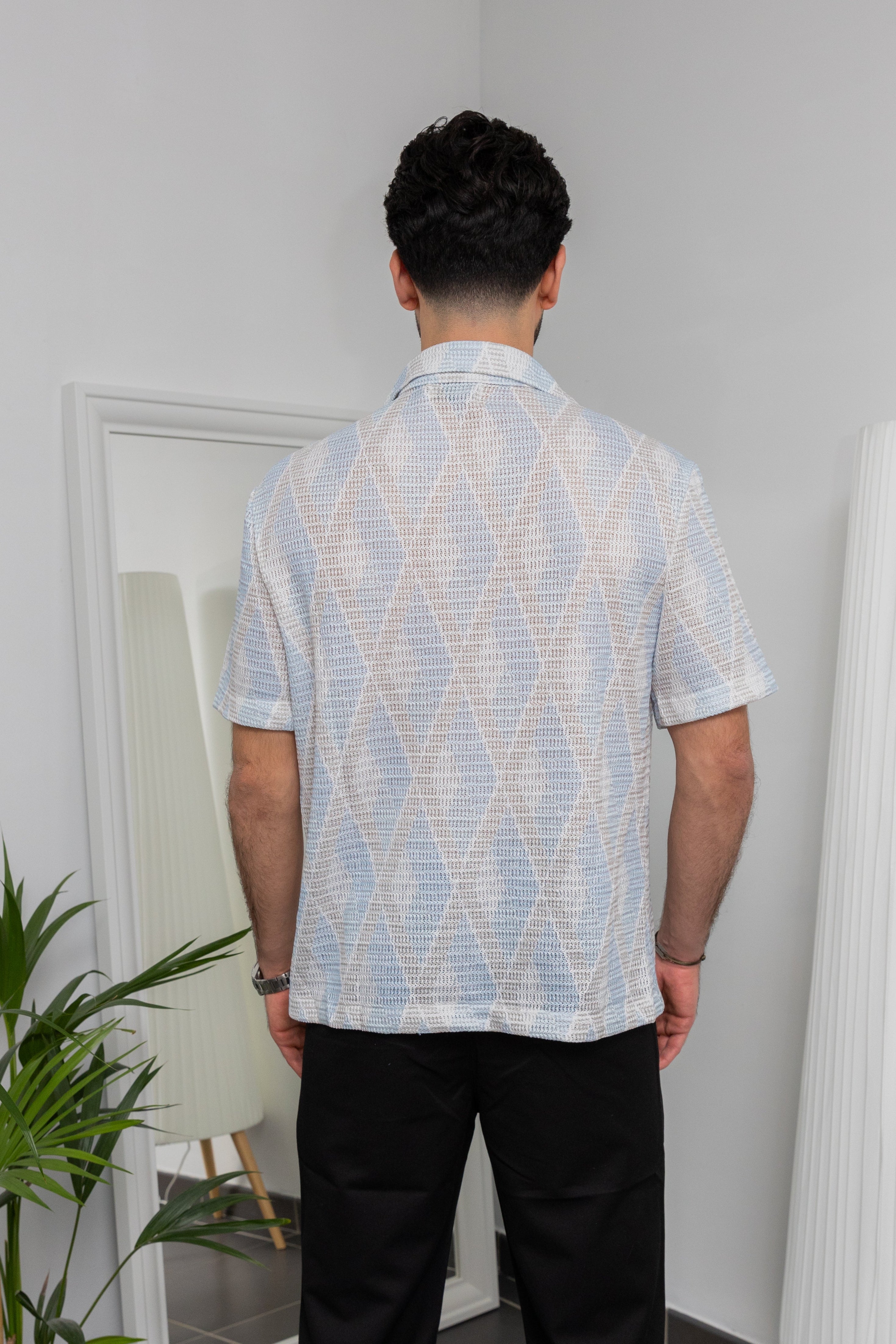 Chemise à motif - Bleu