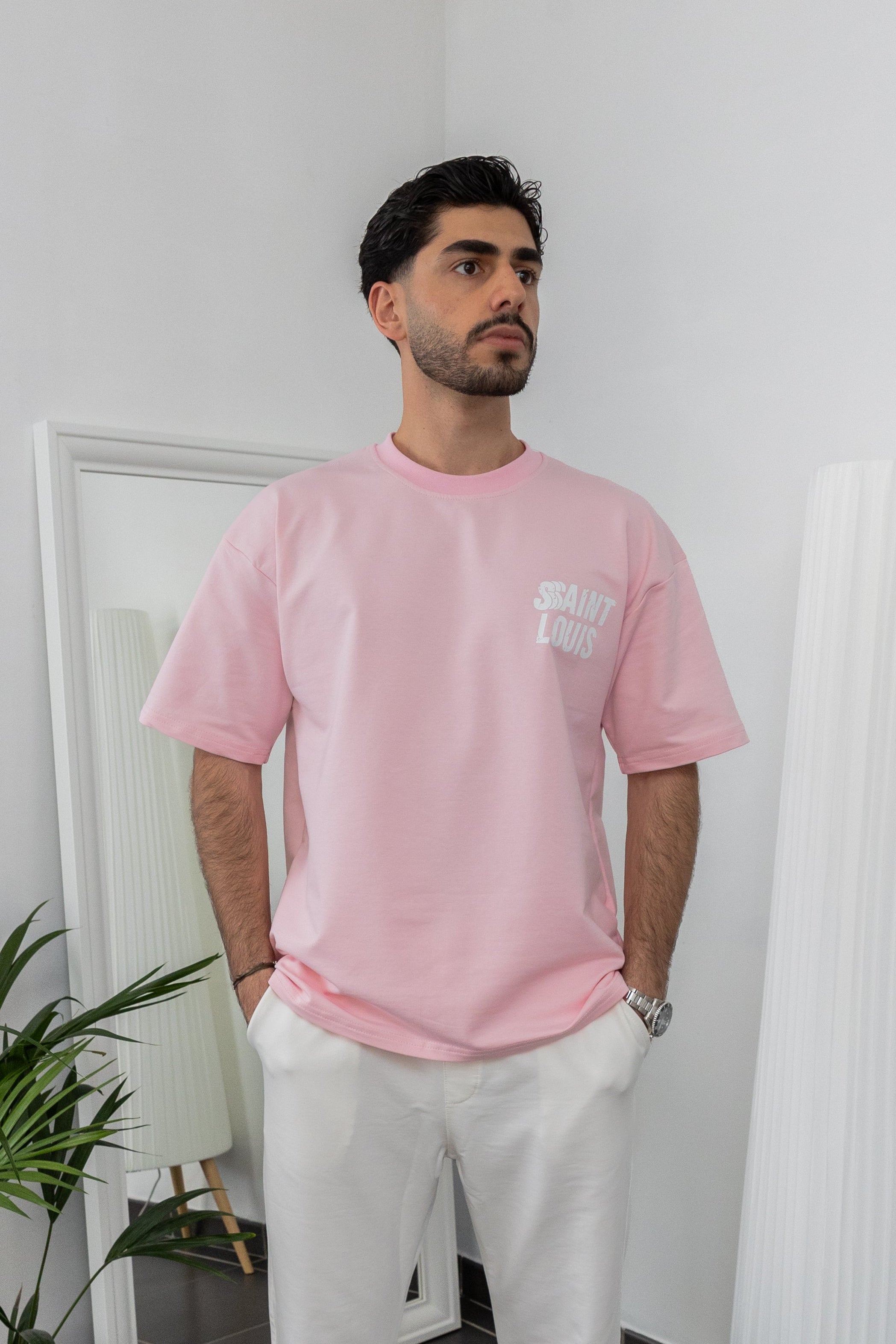 T-shirt Saint Louis -  Noir / Bleu / Rose